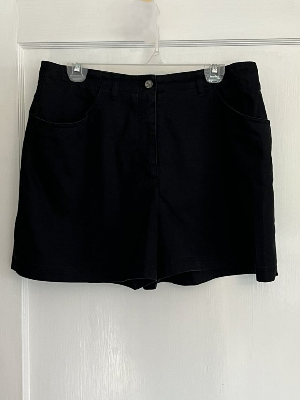 Vintage 90s Rubbish Black Cotton Chino Shorts Size 15